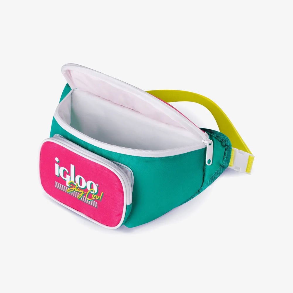 Igloo Cooler Belt Bag - Pink and Green